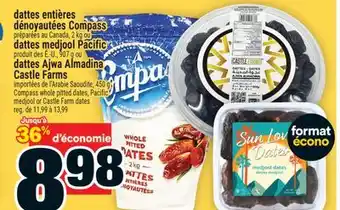 Super C DATTES ENTIÈRES DÉNOYAUTÉES COMPASS offer