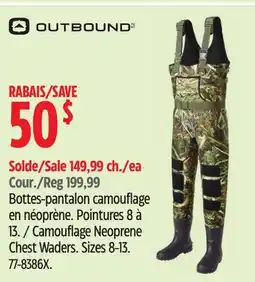 Canadian Tire Outbound Camouflage Neoprene Chest Waders offer