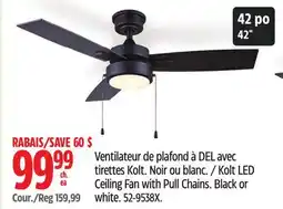 Canadian Tire Kolt LED Ceiling Fan with Pull Chains offer