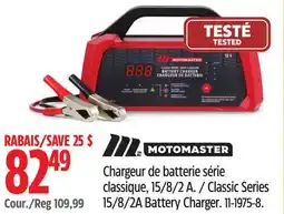 Canadian Tire MotoMaster Classic Series 15/8/2A Battery Charger offer