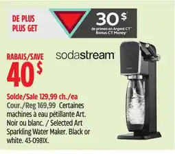 Canadian Tire Sodastream Selected Art Sparkling Water Maker. Black or white offer