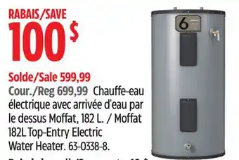 Canadian Tire Moffat 182L Top-Entry Electric Water Heater offer