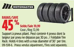 Canadian Tire MotoMaster Foldable Tire Rack offer
