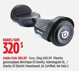 Canadian Tire Gravity X3 Electric Hoverboard, UL Certified offer