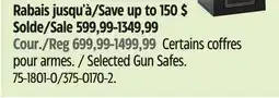 Canadian Tire Selected Gun Safes offer