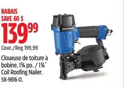 Canadian Tire Mastercraft 13⁄4˝ Coil Roofing Nailer offer