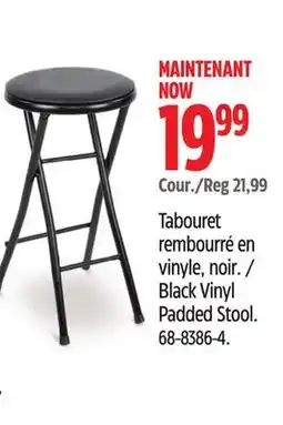 Canadian Tire Black Vinyl Padded Stool offer
