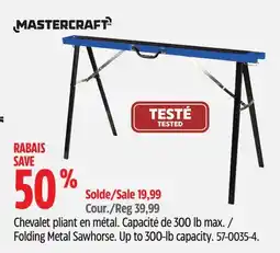 Canadian Tire Mastercraft Folding Metal Sawhorse offer
