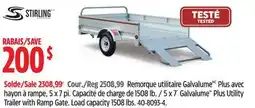Canadian Tire Stirling 5 x 7´ Galvalume Plus Utility Trailer with Ramp Gate offer