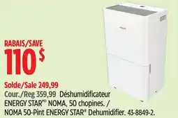 Canadian Tire NOMA 50-Pint ENERGY STAR Dehumidifier offer