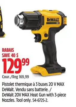 Canadian Tire DeWalt 20V MAX Heat Gun with 3-piece Nozzles offer