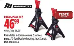 Canadian Tire MotoMaster 3-Ton Double-Locking Jack Stands, Pair offer