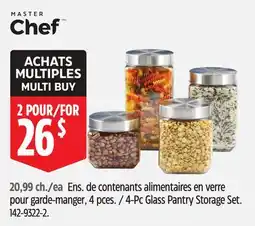 Canadian Tire MASTER Chef 4-Pc Glass Pantry Storage Set offer
