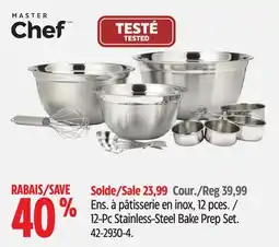 Canadian Tire MASTER CHEF 12-Pc Stainless-Steel Bake Prep Set offer
