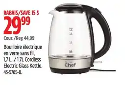 Canadian Tire MASTER Chef 1.7L Cordless Electric Glass Kettle offer