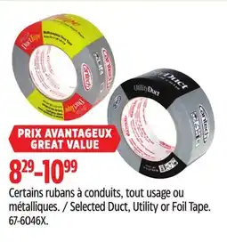 Canadian Tire Selected Duct, Utility or Foil Tape offer