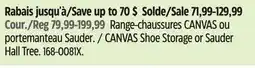 Canadian Tire CANVAS Shoe Storage or Sauder Hall Tree offer