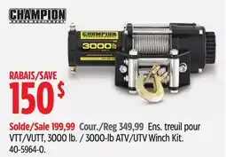 Canadian Tire Champion 3000-lb ATV/UTV Winch Kit offer