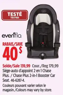 Canadian Tire Evenflo Chase Plus 2-in-1 Booster Car Seat offer