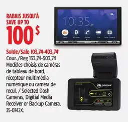 Canadian Tire Selected Dash Cameras, Digitial Media Receiver or Backup Camera offer