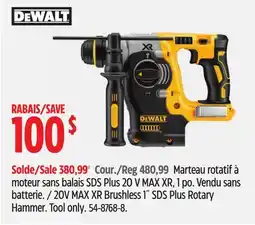 Canadian Tire DEWALT 20V MAX XR Brushless 1˝ SDS Plus Rotary Hammer offer