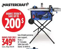 Canadian Tire 10˝ Portable Table Saw with Stand offer