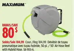Canadian Tire Maximum 50´ Air Hose Reel with Hybrid Hose offer