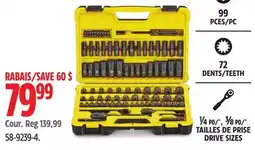 Canadian Tire Stanley Black Chrome Socket Sets offer
