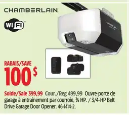 Canadian Tire CHAMBERLAIN 3/4-HP Belt Drive Garage Door Opener offer
