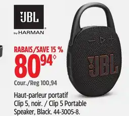 Canadian Tire JBL Clip 5 Portable Speaker, Black offer