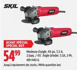 Canadian Tire SKIL 41⁄2˝ Angle Grinder, 5.5A, 2-Pk offer