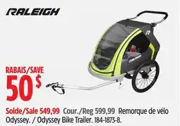 Canadian Tire Raleigh Odyssey Bike Trailer offer