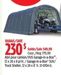 Canadian Tire Garage-in-a-Box SUV/ Truck Shelter, 12 x 24 x 8´ h offer