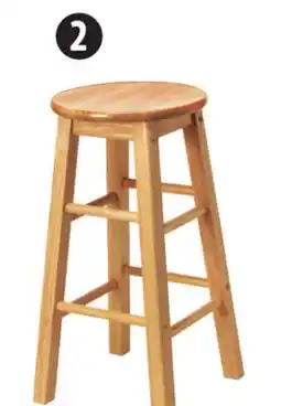 Canadian Tire For Living 24˝ Natural Wood Bar Stool offer