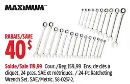 Canadian Tire MAXIMUM 24-Pc Ratcheting Wrench Set offer