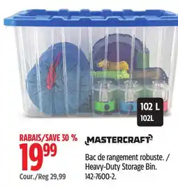 Canadian Tire Mastercraft Heavy-Duty Storage Bin offer