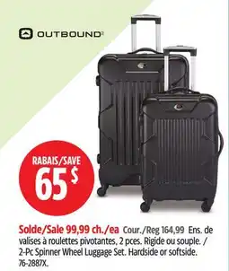 Canadian Tire OUTBOUND 2-Pc Spinner Wheel Luggage Set offer