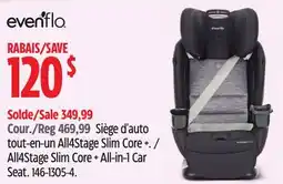 Canadian Tire Evenflo All4Stage Slim Core + All-in-1 Car Seat offer