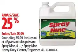 Canadian Tire Spray Nine Heavy-Duty Cleaner/Degreaser, 4L offer