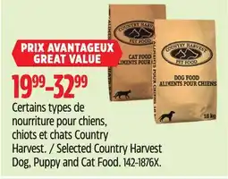 Canadian Tire Selected Country Harvest Dog, Puppy and Cat Food offer