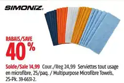 Canadian Tire Simoniz Multipurpose Microfibre Towels offer
