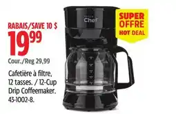 Canadian Tire MASTER CHEF 12-Cup Drip Coffeemaker offer