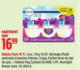 Canadian Tire Febreze Plug Scented Oil Refill, 3-Pk. Moonlight Breeze scent offer