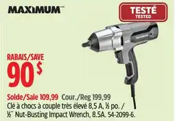 Canadian Tire MAXIMUM 1⁄2˝ Nut-Busting Impact Wrench, 8.5A offer