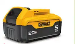 Canadian Tire Dewalt 20V MAX Lithium-Ion 5.0Ah Premium Battery offer