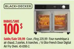 Canadian Tire Black & Decker 6-Slice French Door Digital Air Fry Oven offer