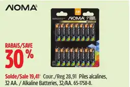 Canadian Tire NOMA Alkaline Batteries, 32/AA offer