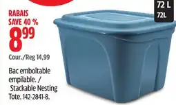 Canadian Tire Type A Stackable Nesting Tote offer