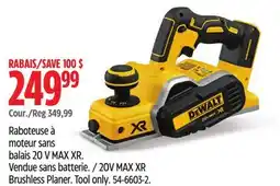 Canadian Tire DEWALT 20V MAX XR Brushless Planer offer