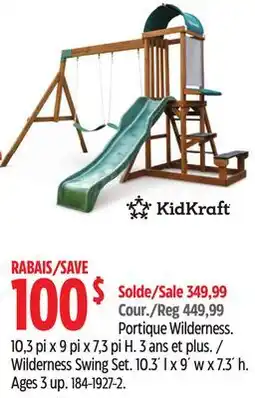 Canadian Tire KidKraft Wilderness Swing Set offer